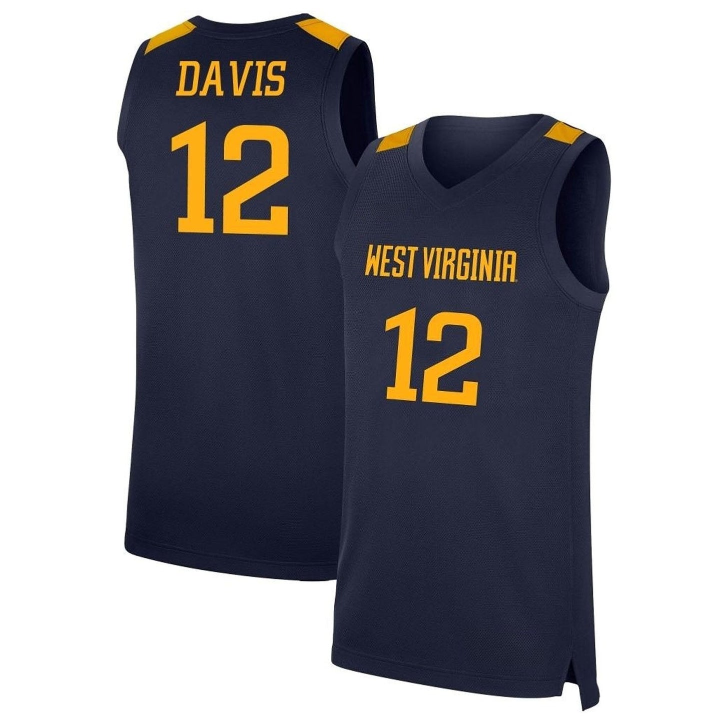 Josiah Davis West Virginia Mountaineers 12 Jersey