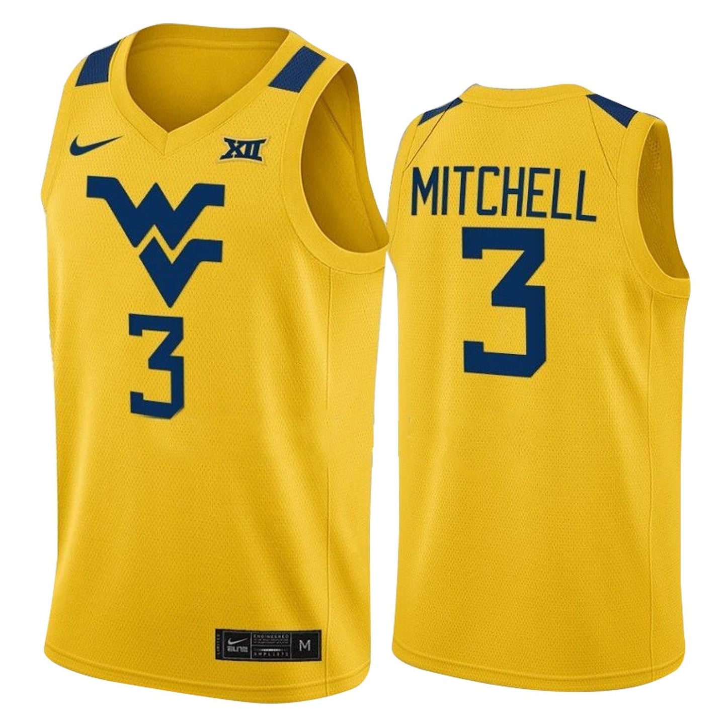 Tre Mitchell West Virginia Mountaineers 3 Jersey