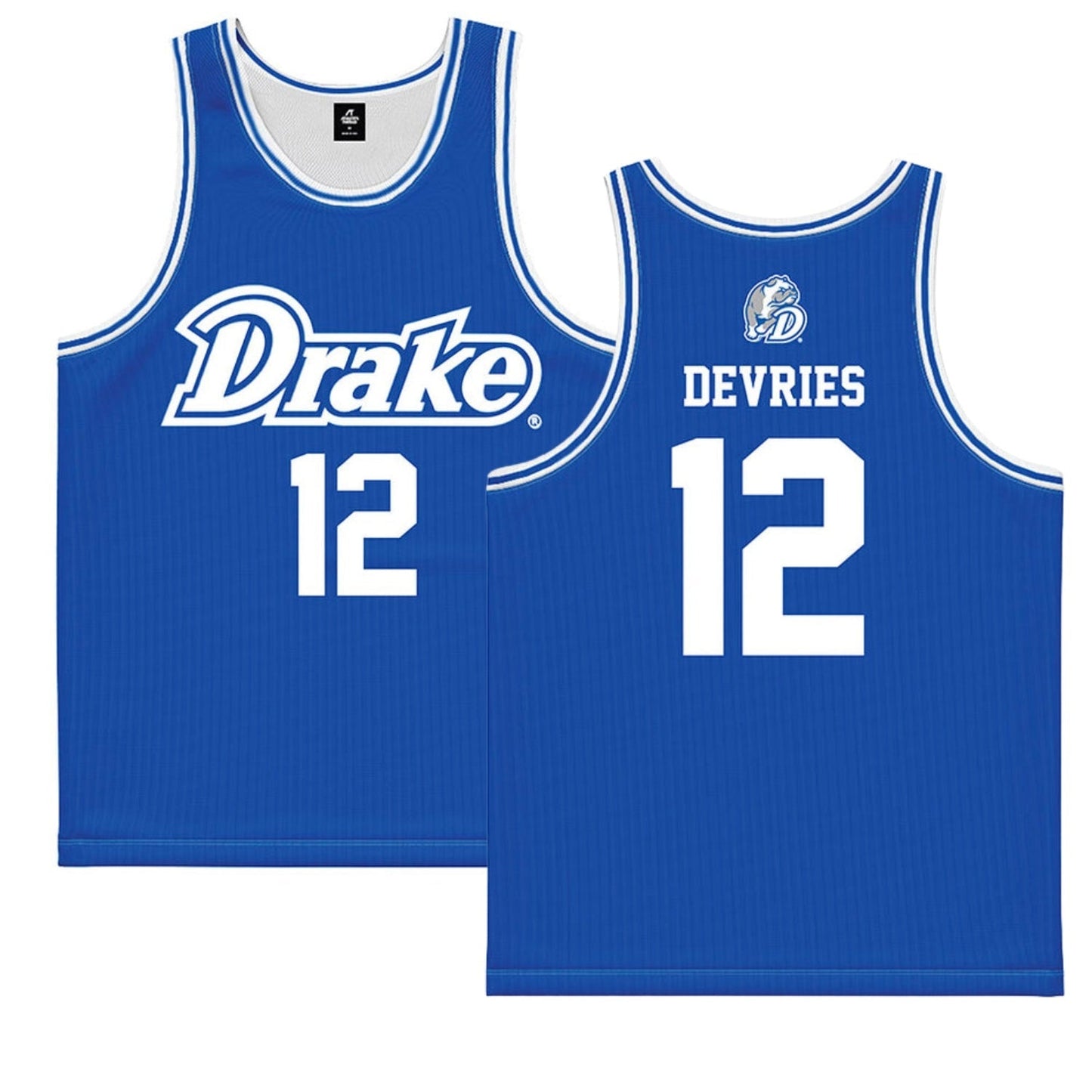 Tucker DeVries Drake Bulldogs 12 Jersey
