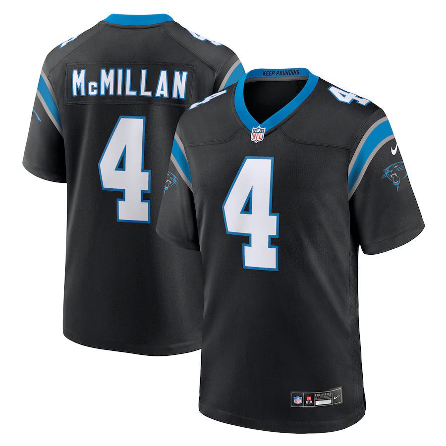 Carolina Panthers Home Game Jersey 2025 Draft First Round Pick - Black - Tetairoa McMillan