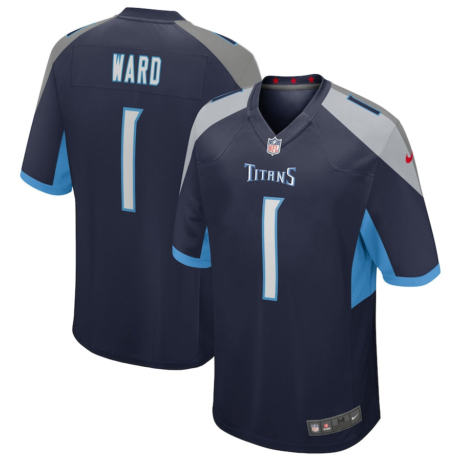 Tennessee Titans Alternate Game Jersey 2025 Draft First Round Pick - Navy - Cameron Ward