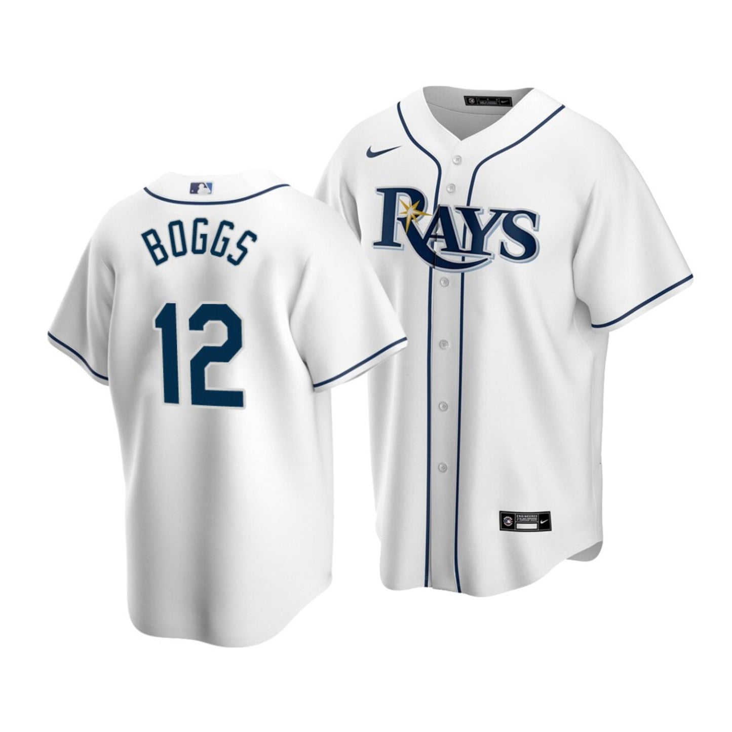 Wade Boggs Tampa Bay Rays 12 Jersey