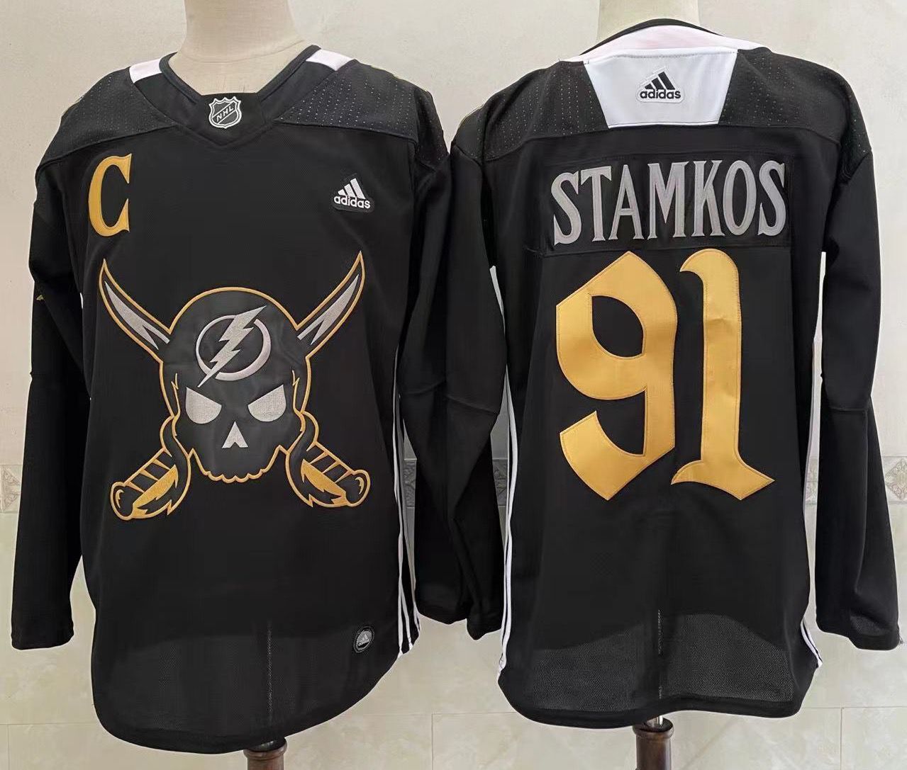 Men's Tampa Bay Lightning Steven Stamkos #91 Black Player jersey