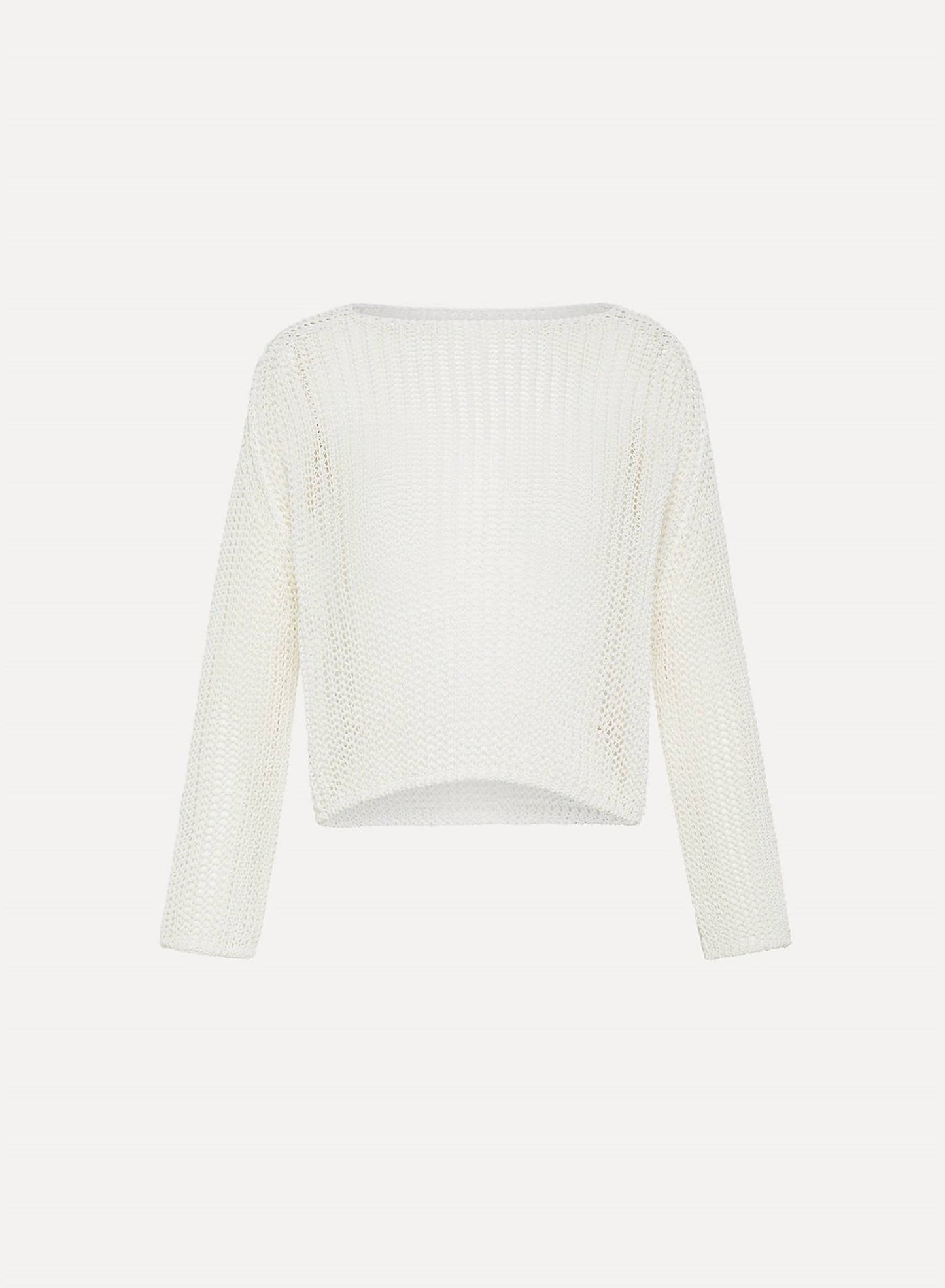 Gummy Organic Cotton Blend Rib Knit Sweater In White