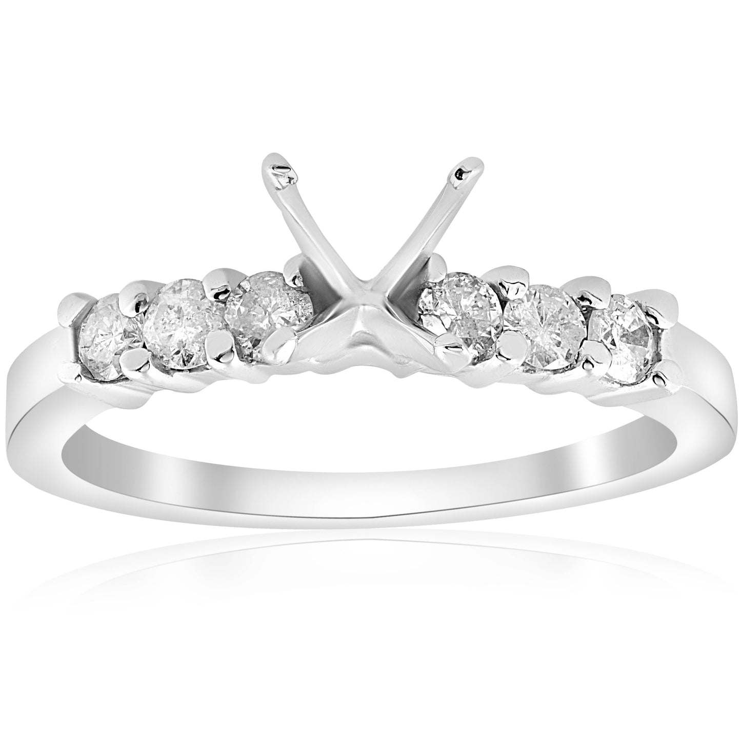 1/2ct Diamond Engagement Semi Mounting Ring Setting 14K Size Selectable