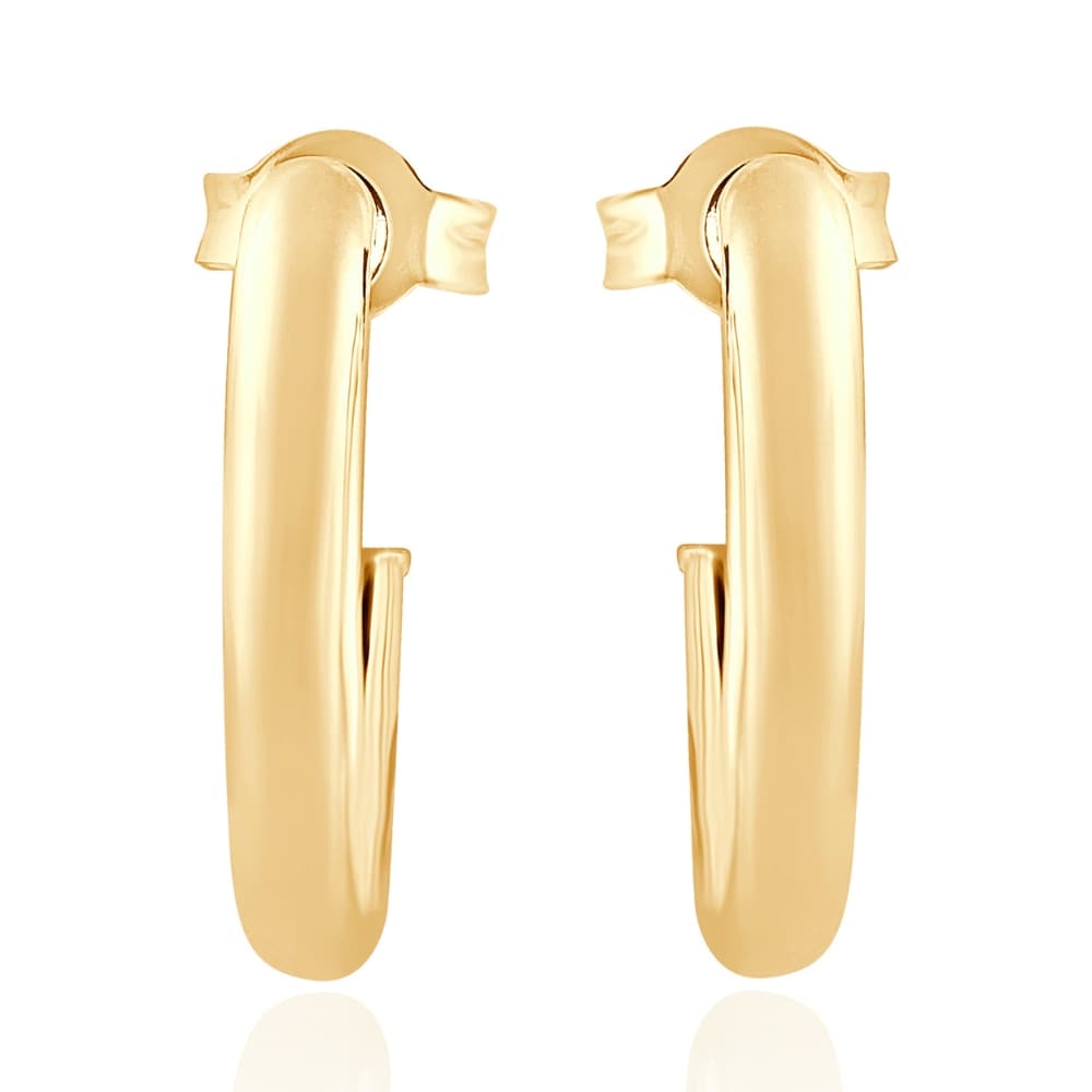 14k Yellow Gold 3mm Small Women's Hoop Earrings .5" Tall 1 grams