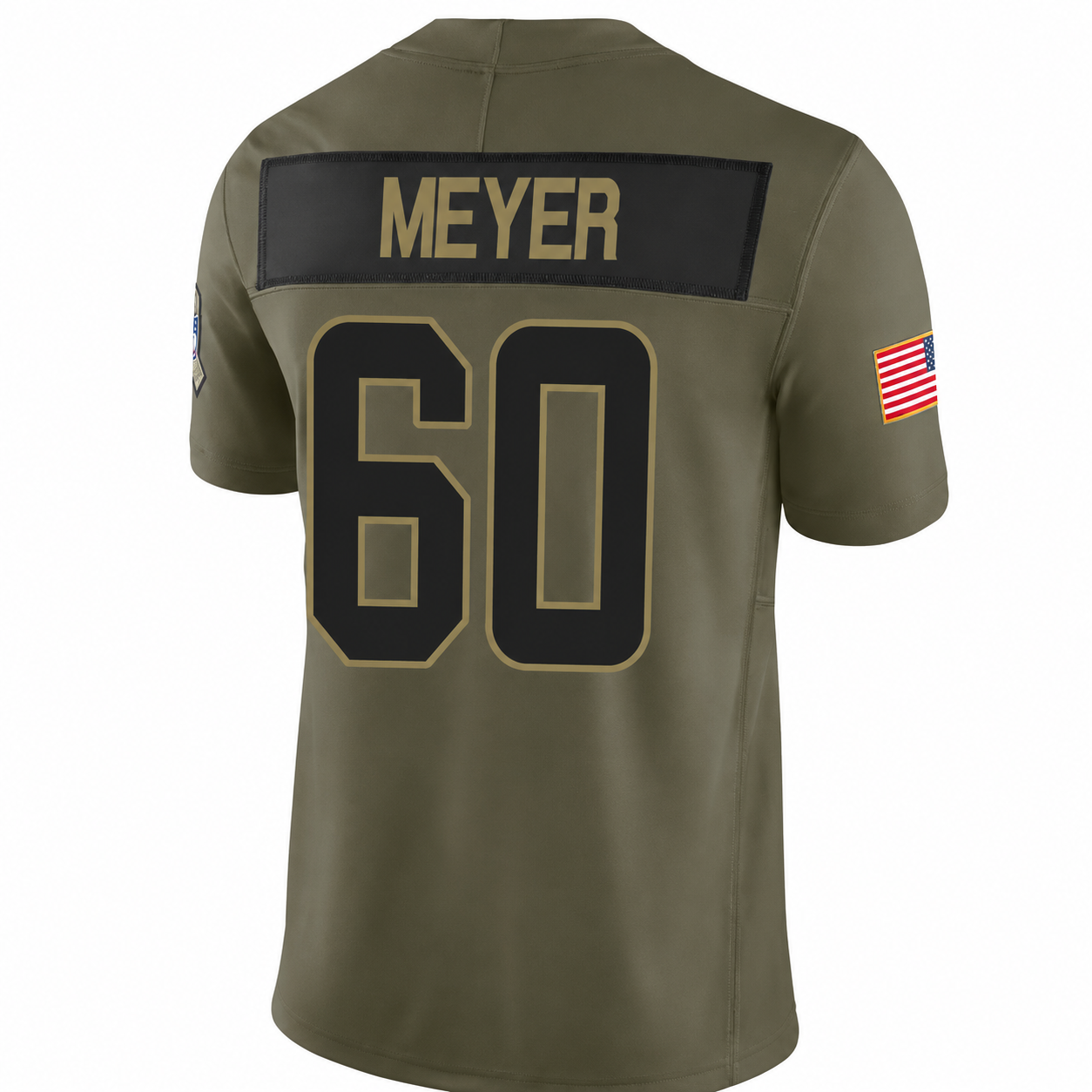 Andrew Meyer Men's Limited Olive Miami Dolphins #60 Jersey