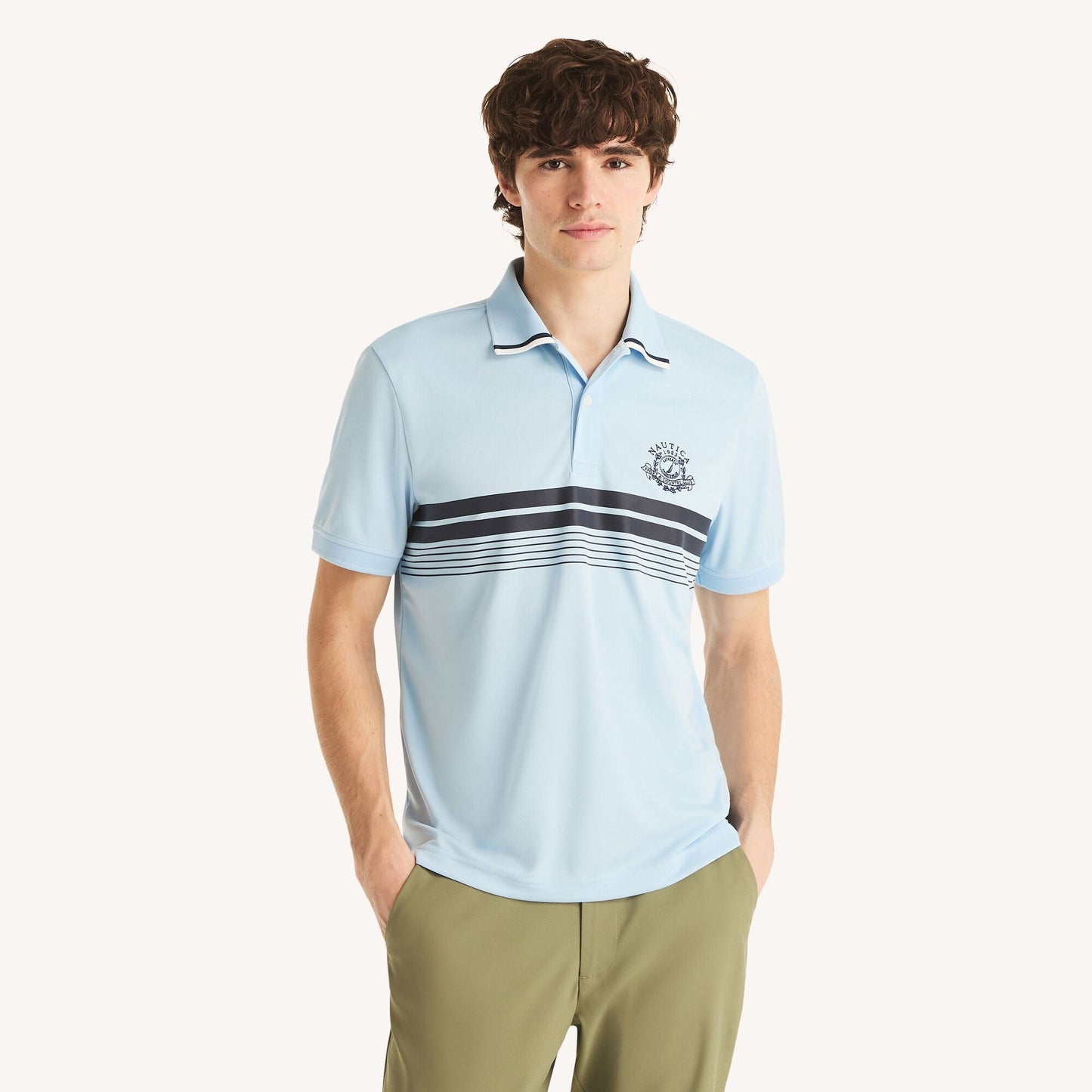 Nautica Mens Navtech Classic Fit Performance Polo