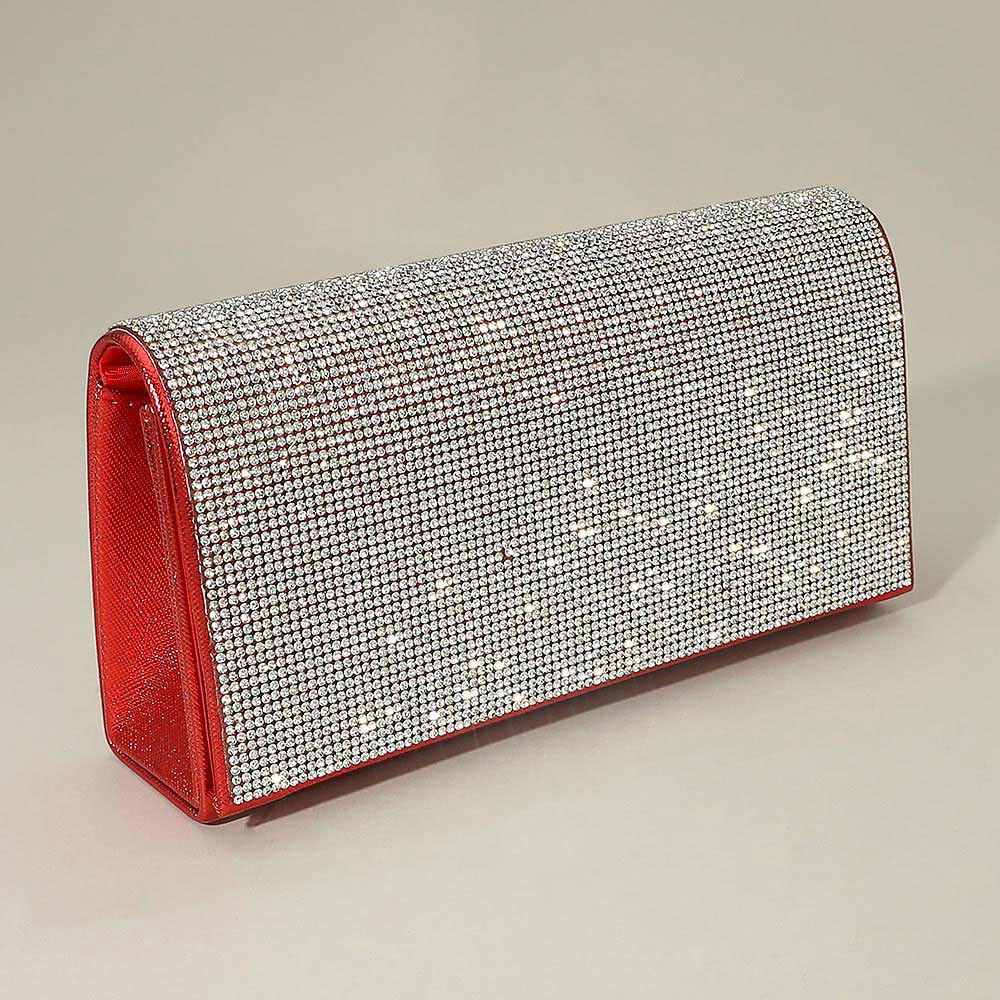 Bling Solid Evening Clutch Crossbody Bag