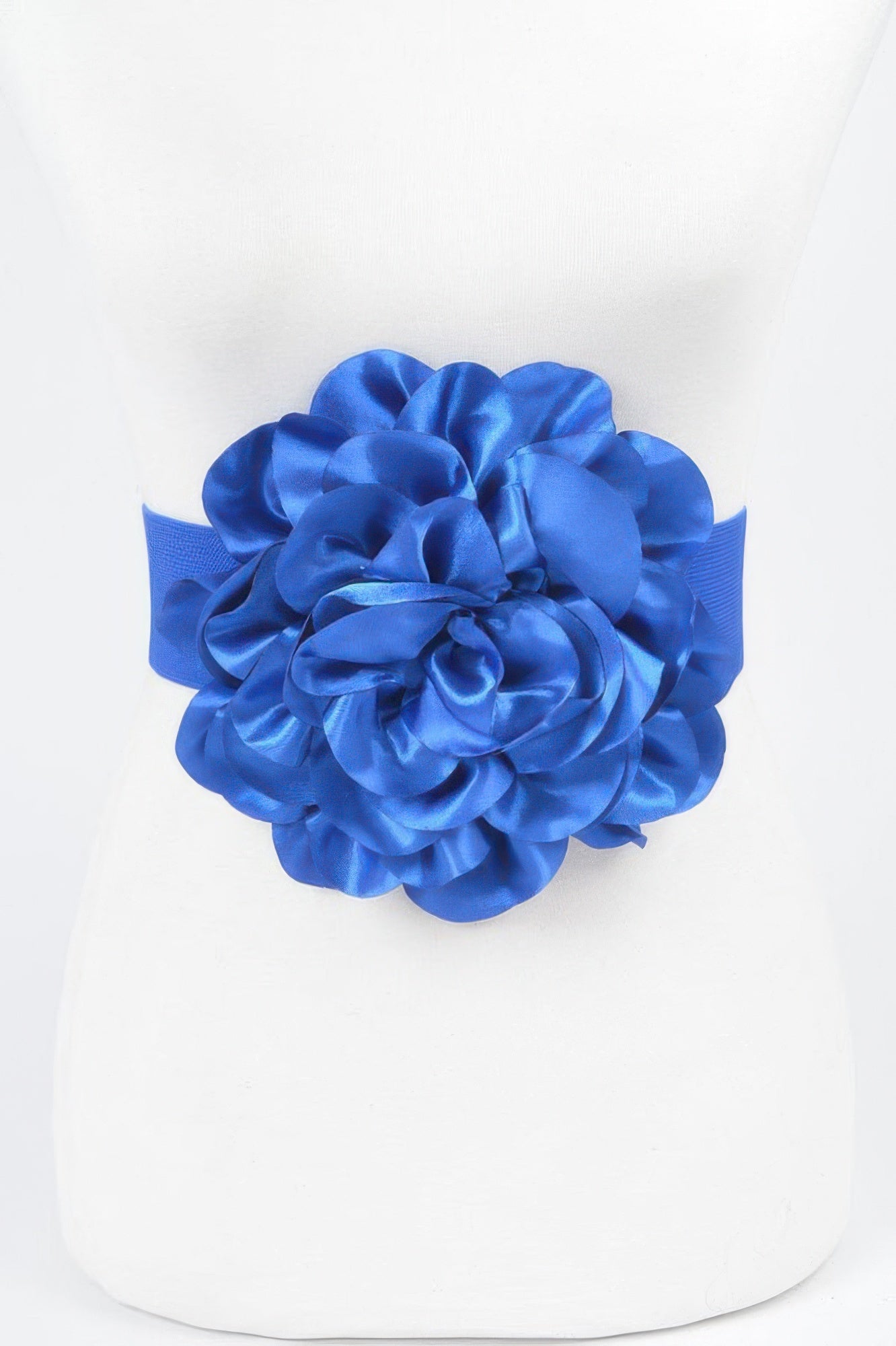 Satin Big Flower Elastic Belt