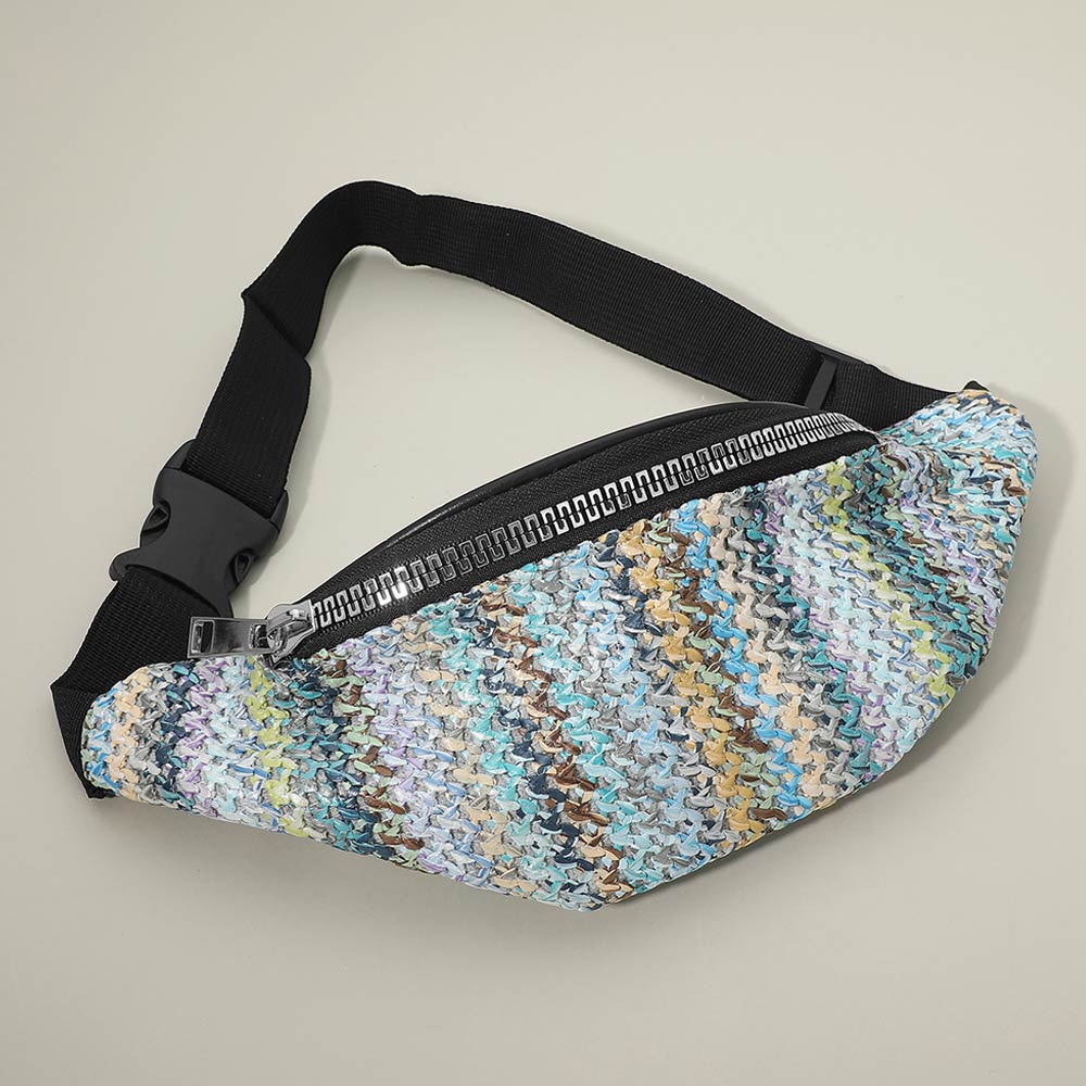 Boho Woven Embroidered Crossbody Belt Sling Fanny Pack Bag