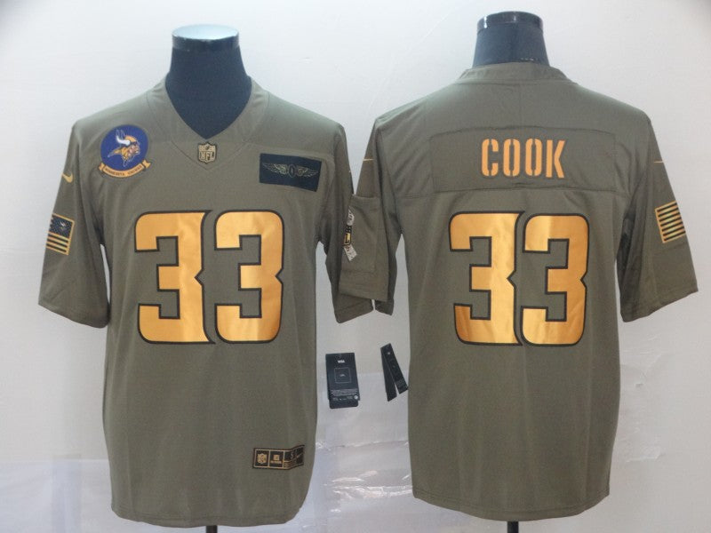 Men's Minnesota Vikings Dalvin Cook #33 Brown Alternate Game jersey
