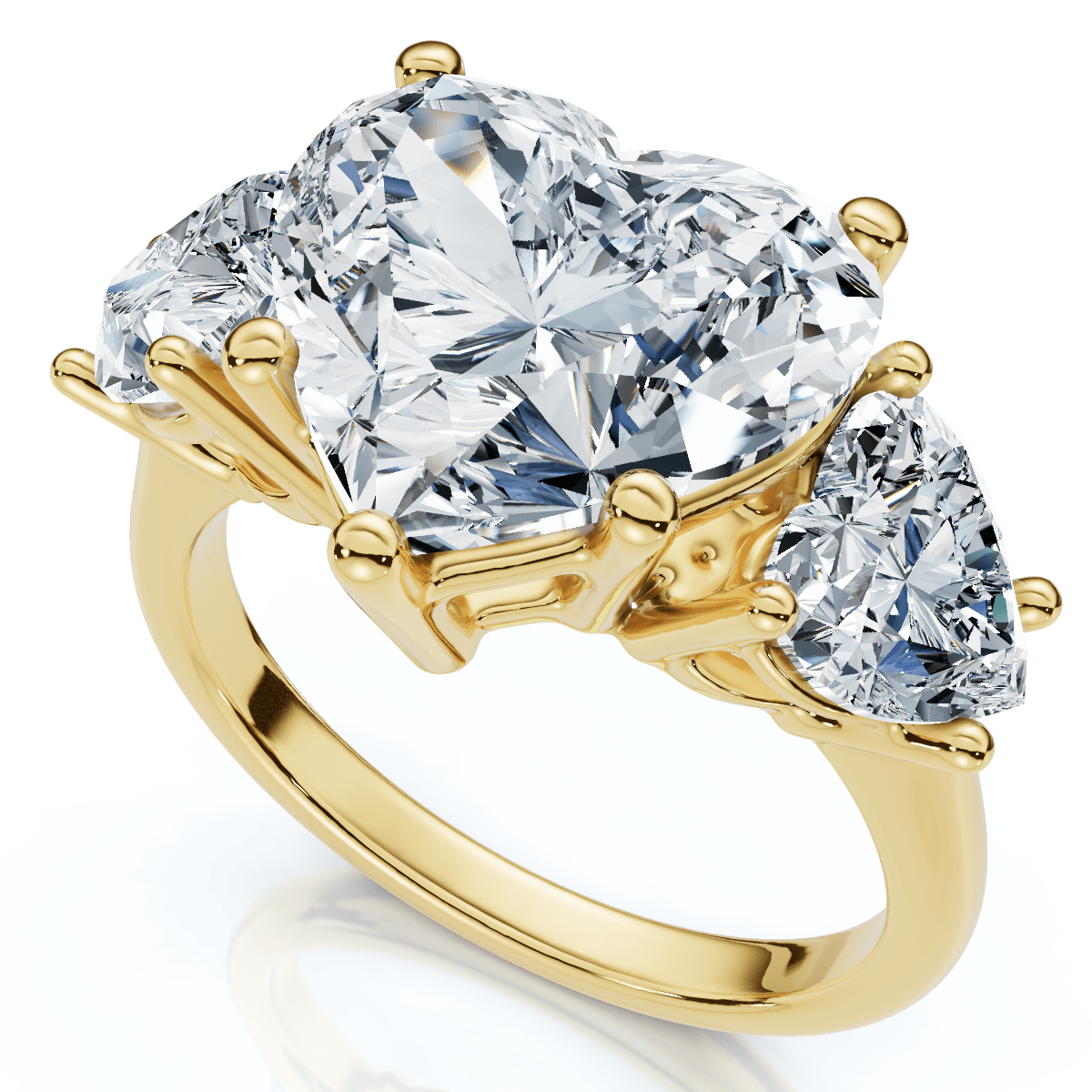 Certified 5Ct Heart Shape Diamond Engagement Ring 14k Gold or Platinum Lab Grown