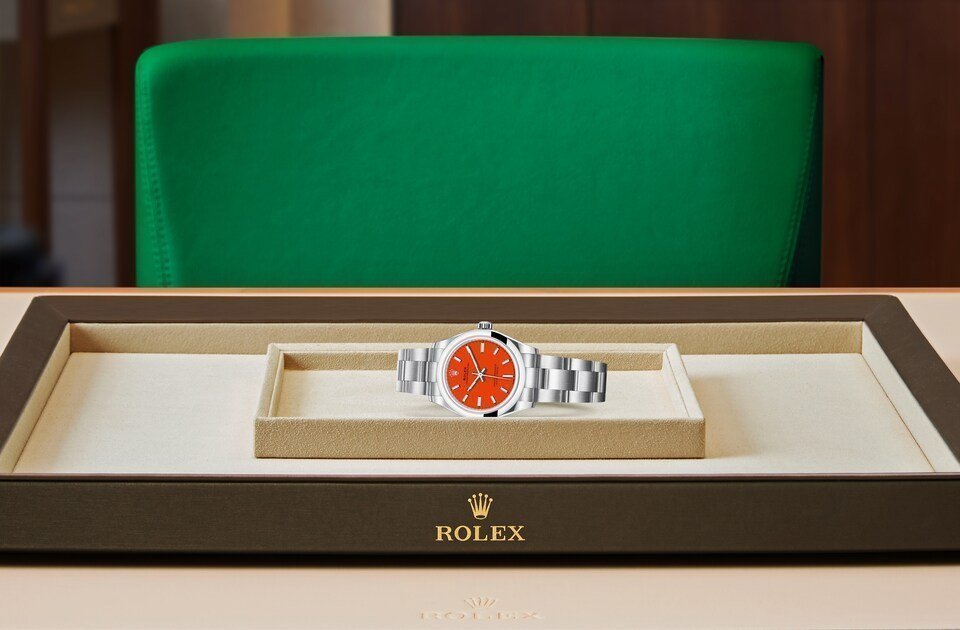 oyster perpetual orange 31mm