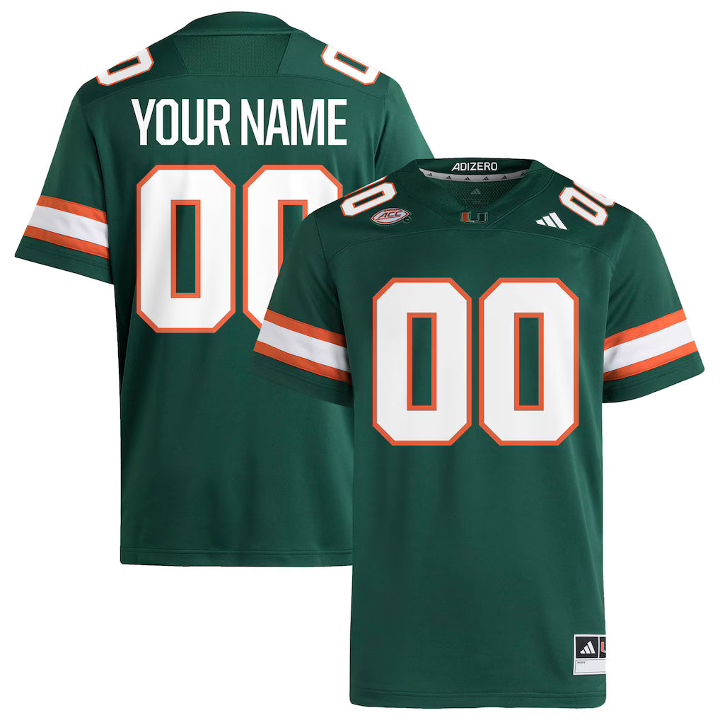 Miami Hurricanes Custom Alternate Premier Football Jersey - Green