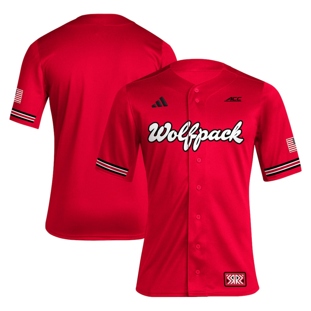 NC State Wolfpack Reverse Retro Baseball Jersey - Red
