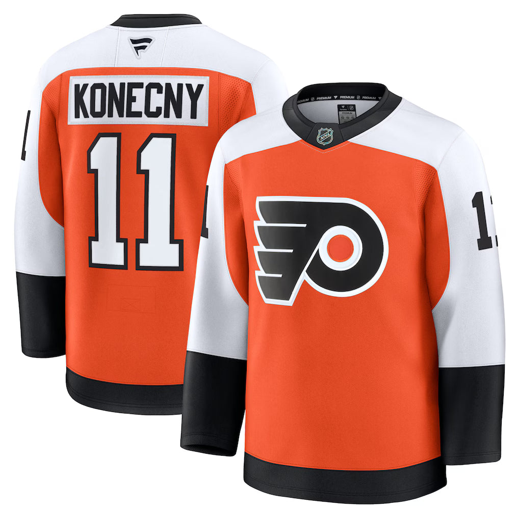 Travis Konecny Philadelphia Flyers Home Premium Jersey - Burnt Orange