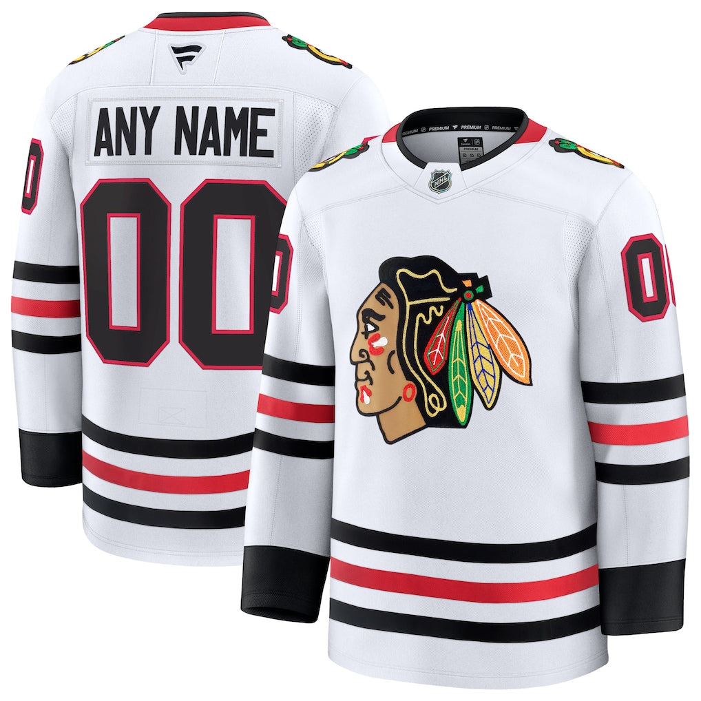 Chicago Blackhawks Away Premium Custom Jersey - White