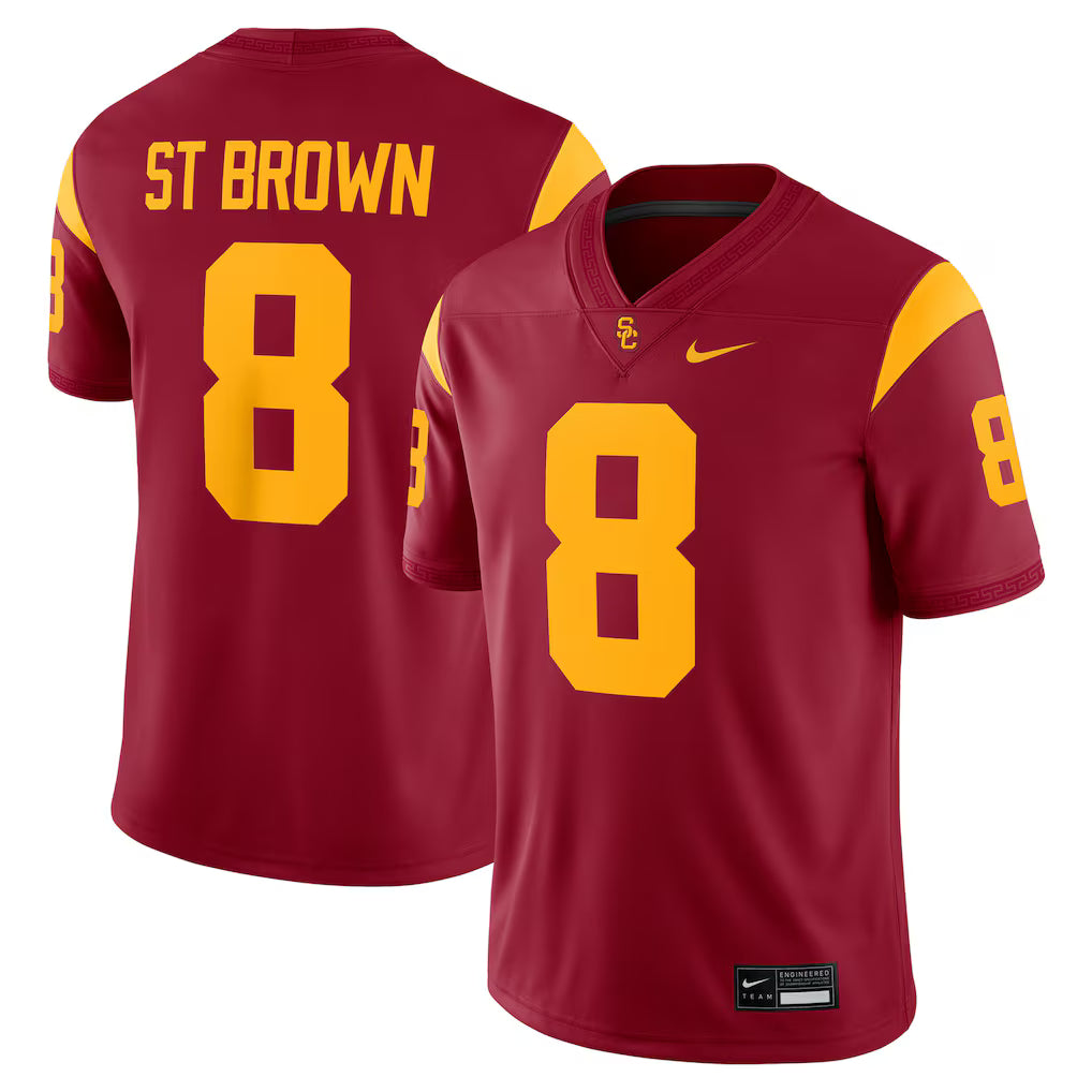Amon-Ra St. Brown USC Trojans Player Game Jersey - Cardinal