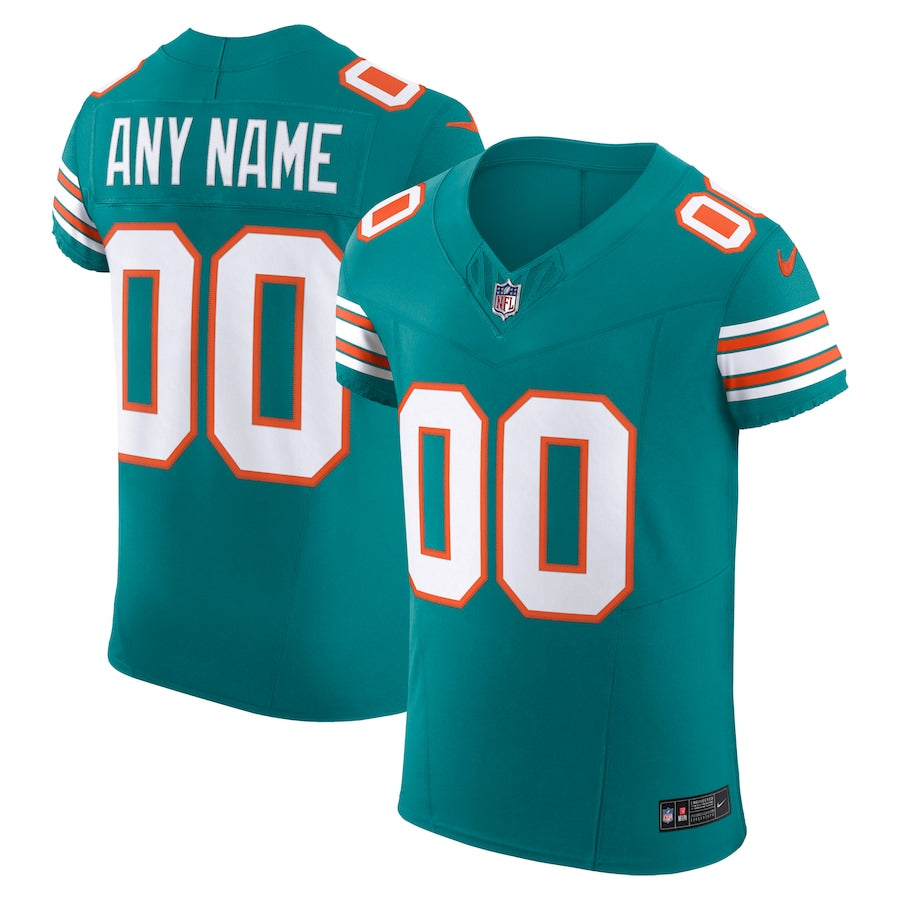 Miami Dolphins Alternate Vapor F.U.S.E. Elite Custom Jersey - Aqua