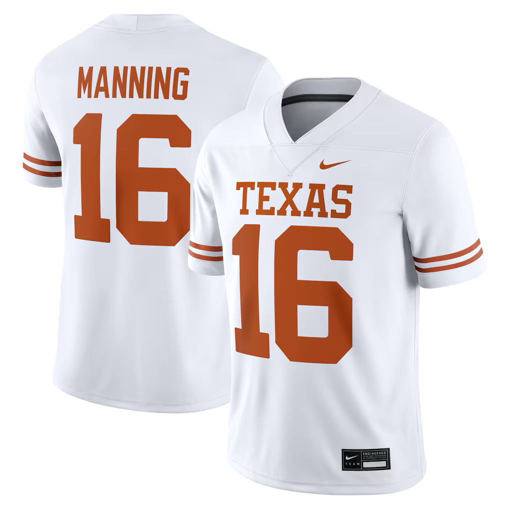 Arch Manning Texas Longhorns Game Jersey - White