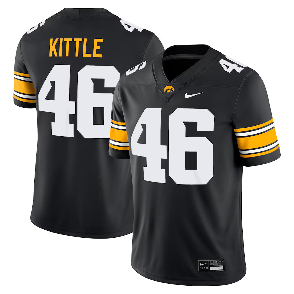 George Kittle #46 Iowa Hawkeyes Alumni Player Game Jersey - Black