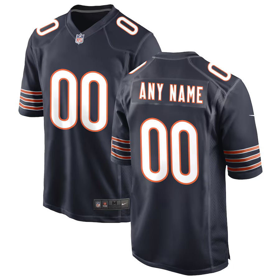 Chicago Bears Custom Game Jersey - Navy
