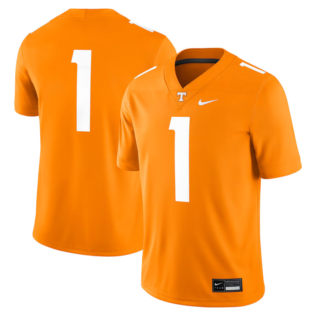 #1 Tennessee Volunteers Game Jersey - Tennessee Orange