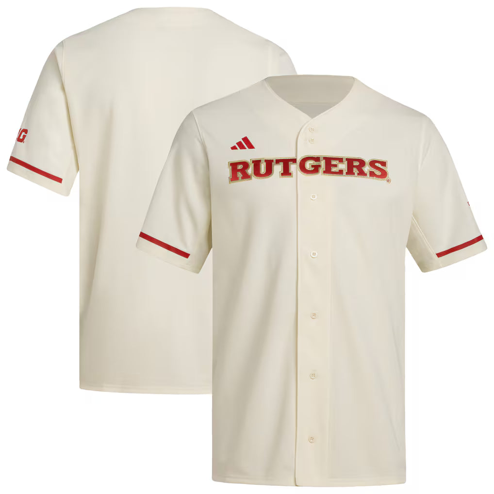 Rutgers Scarlet Knights Baseball Jersey - Cream