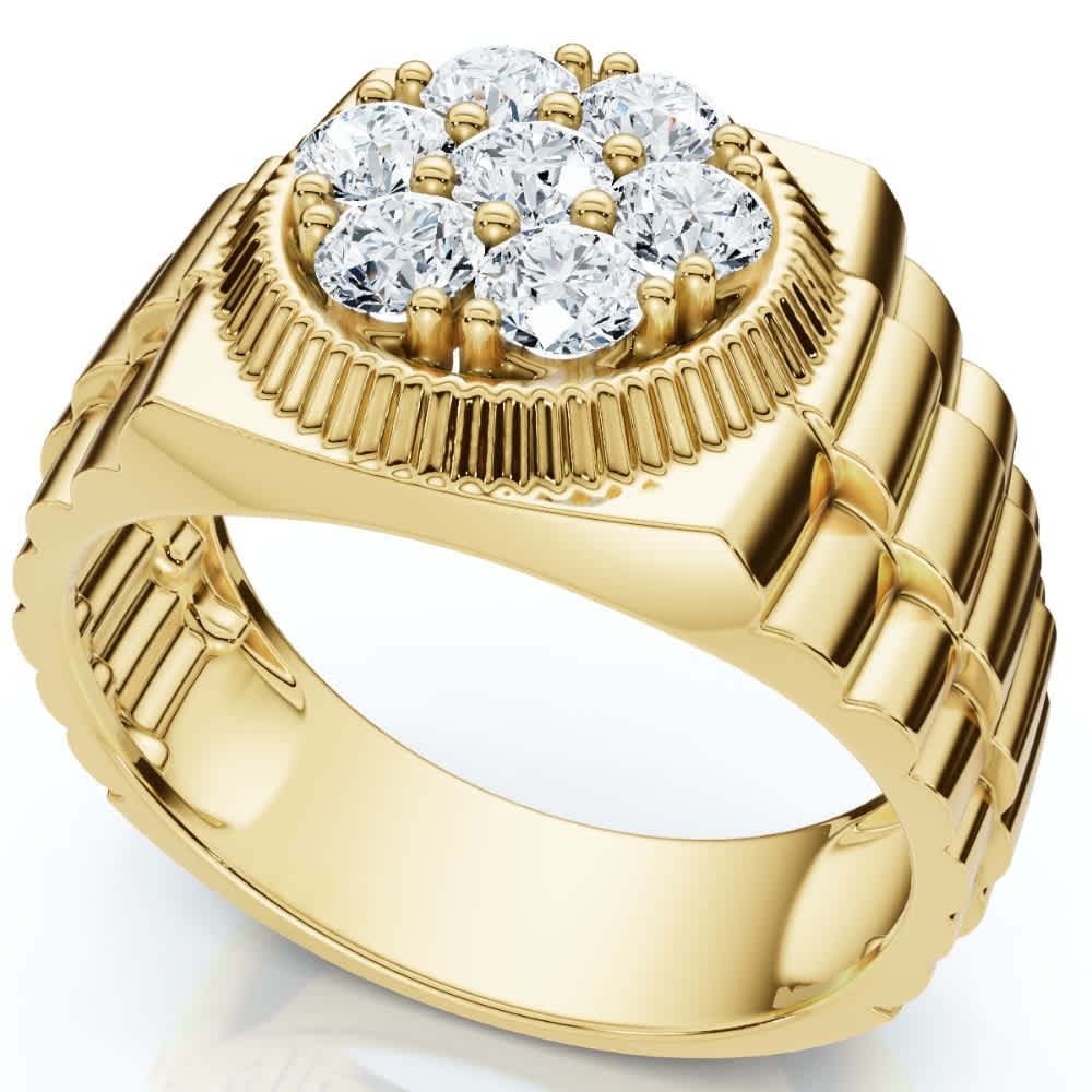 Men's 3/4Ct Diamond Anniversary Wedding Ring 14k Gold Lab Grown