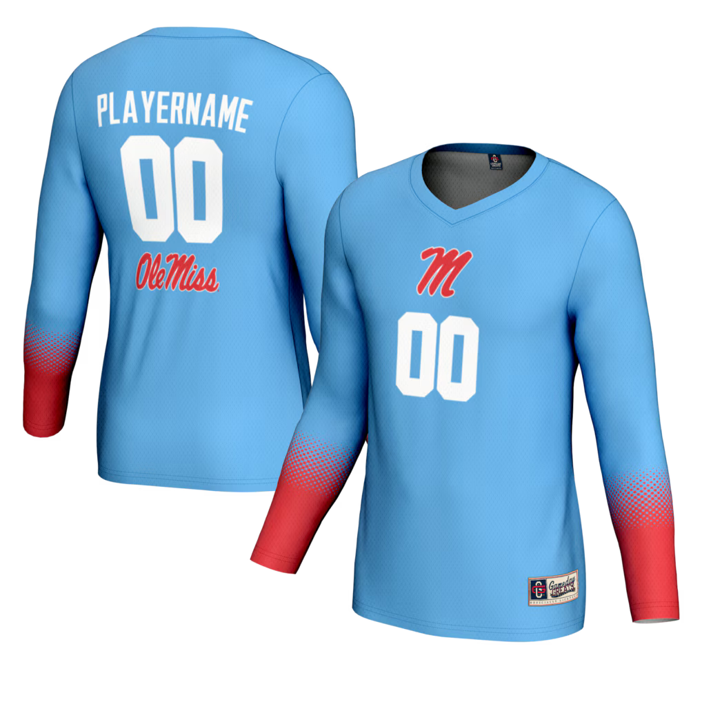 Ole Miss Rebels GameDay Greats NIL Pick-A-Player Lightweight Volleyball Jersey - Powder Blue