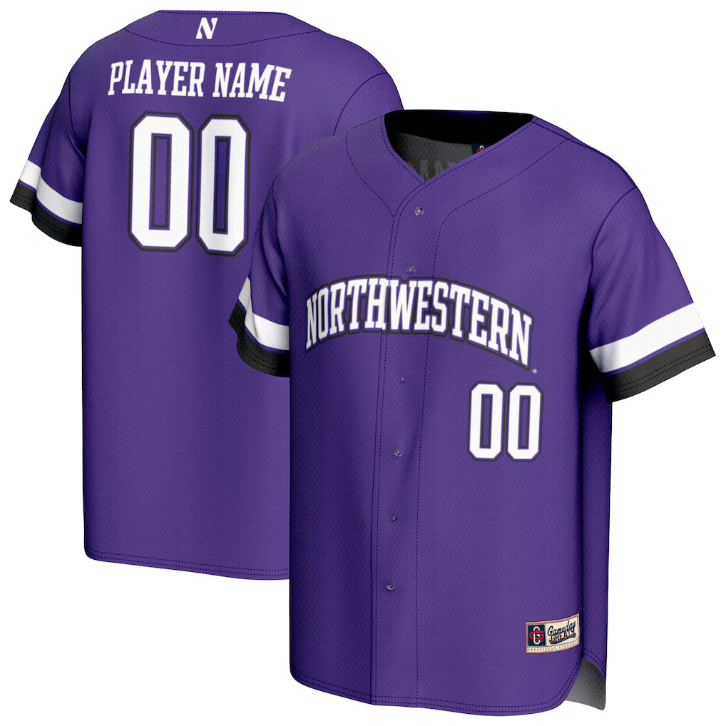 Northwestern Wildcats GameDay Greats NIL Pick-A-Player Lightweight Collegiate Baseball Fashion Jersey - Purple