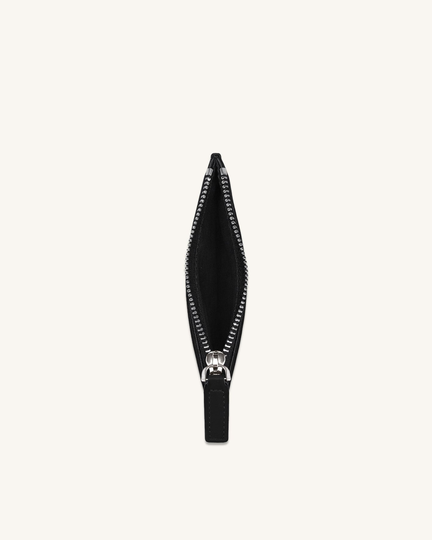 Seren Zipped Card Case - Black