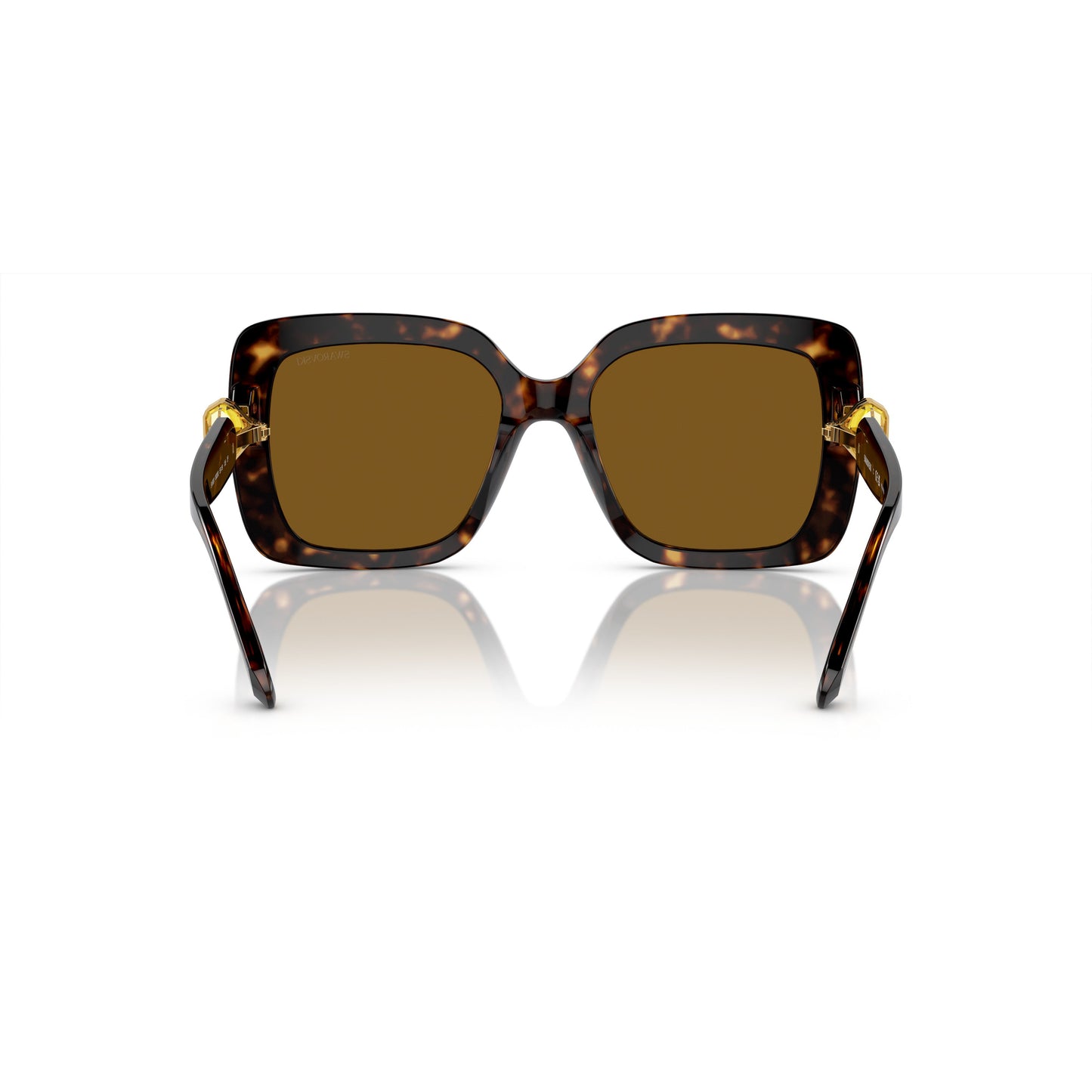0Sk6001 Oversized Tortoiseshell Square Sunglasses with Golden Accents