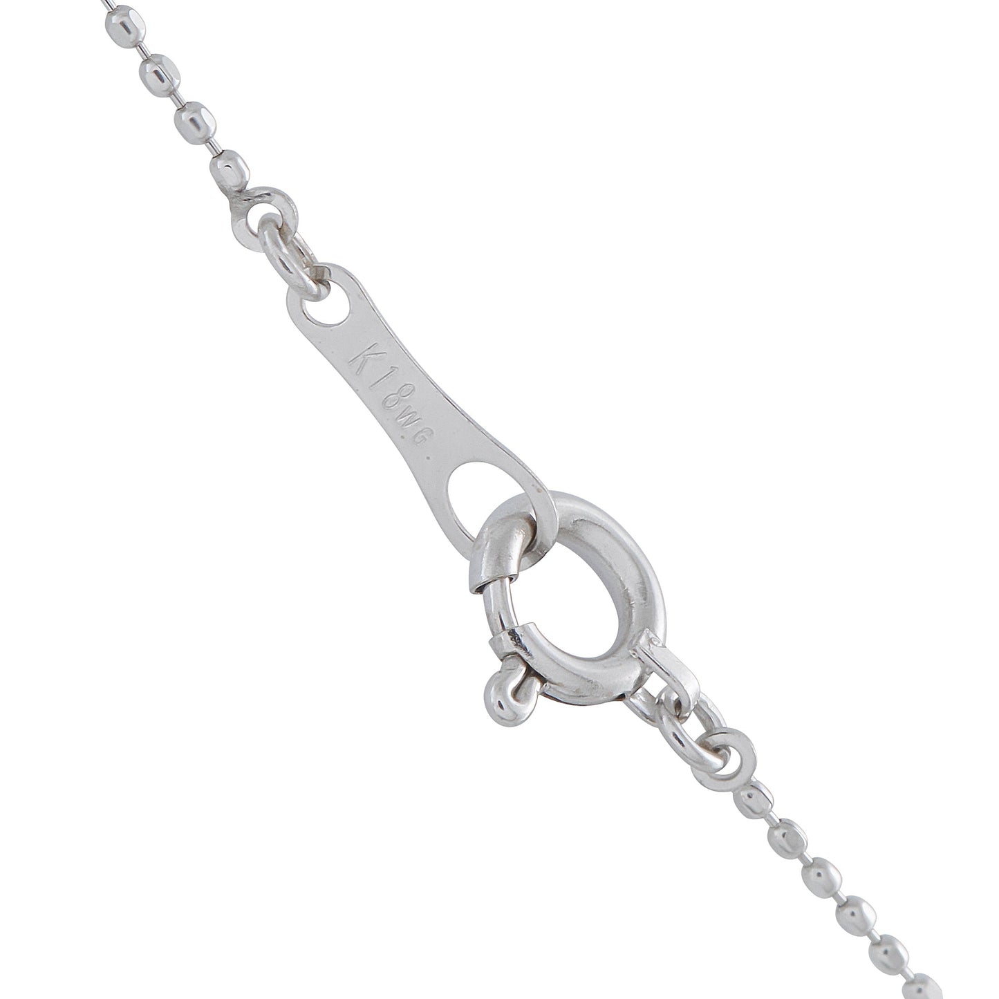 LB Exclusive 18K White Gold 0.10ct Diamond and Sapphire Pendant Necklace MF09-041426