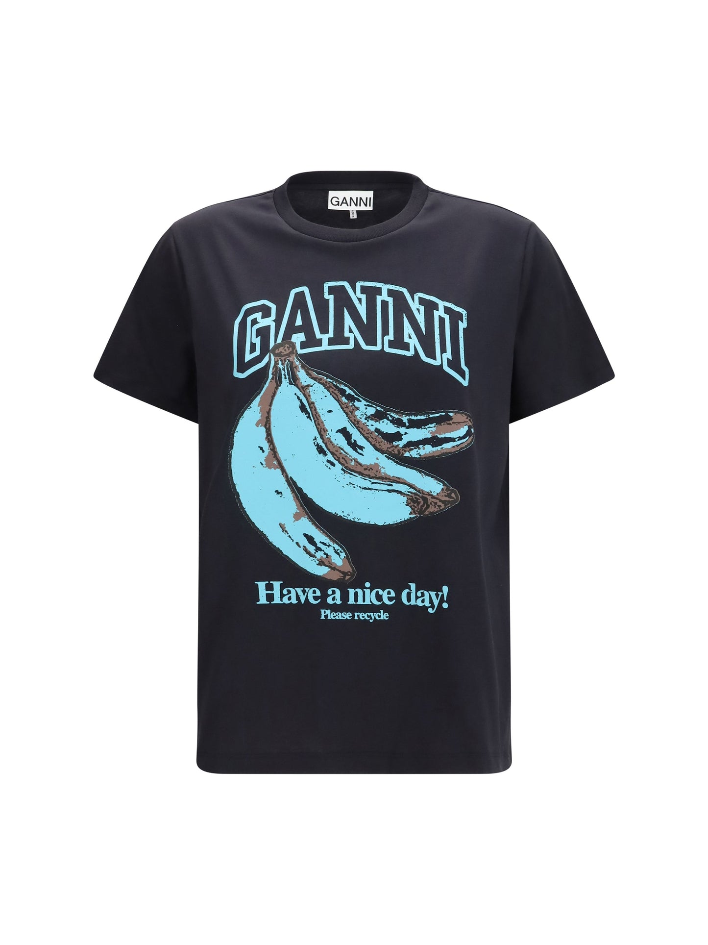 Ganni Women Banana Cotton T-Shirt