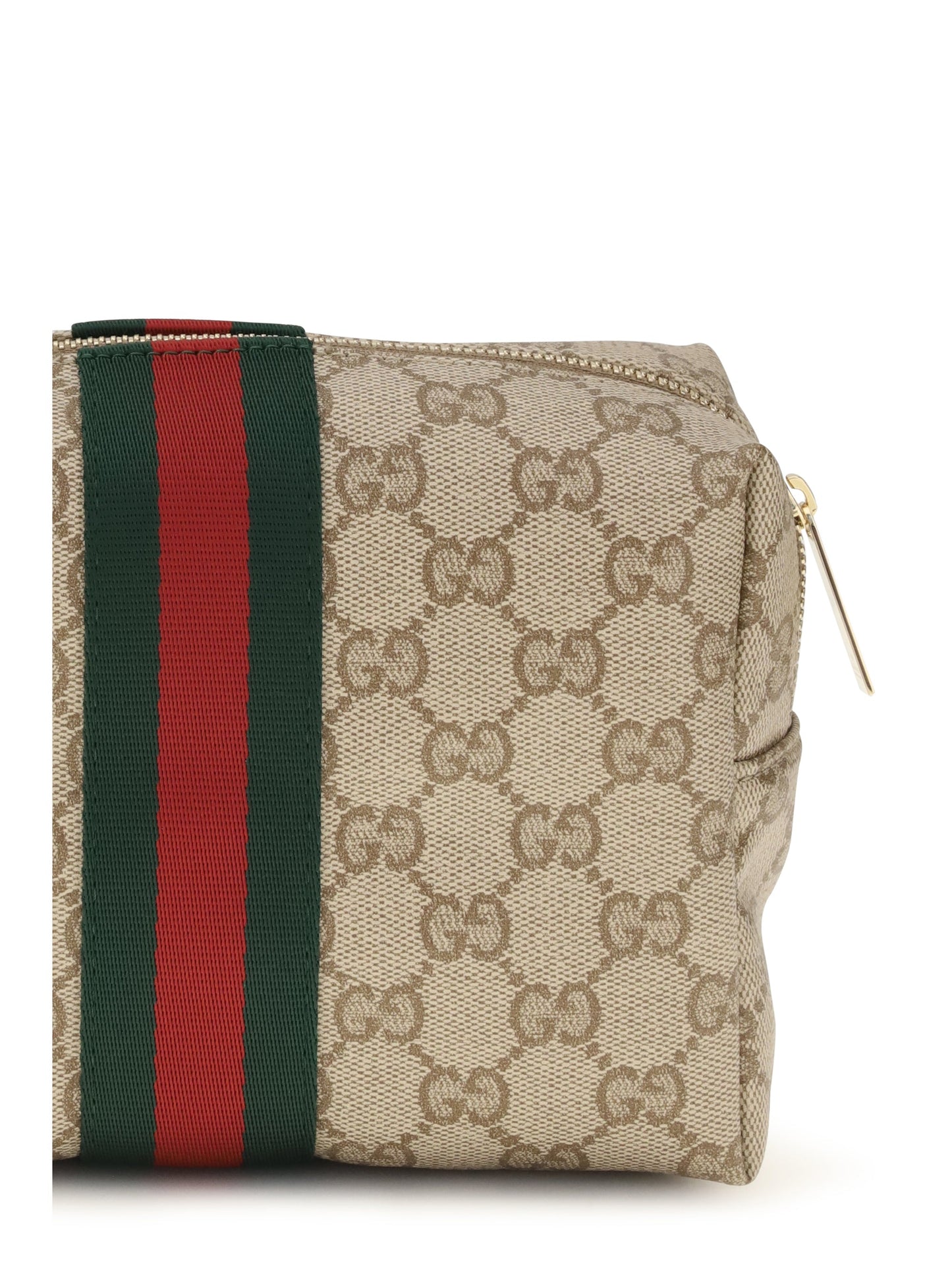 Gucci Women Medium Beauty Case With Web Stripe
