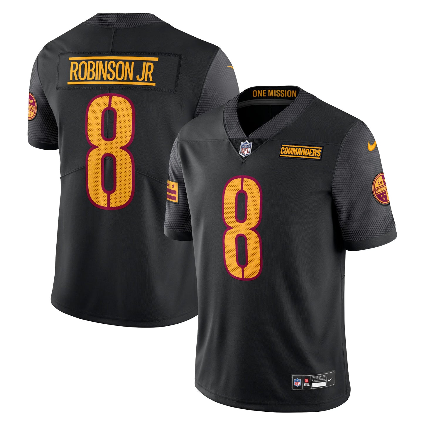 Washington Commanders Brian Robinson Jr. Black Vapor Untouchable Limited Jersey