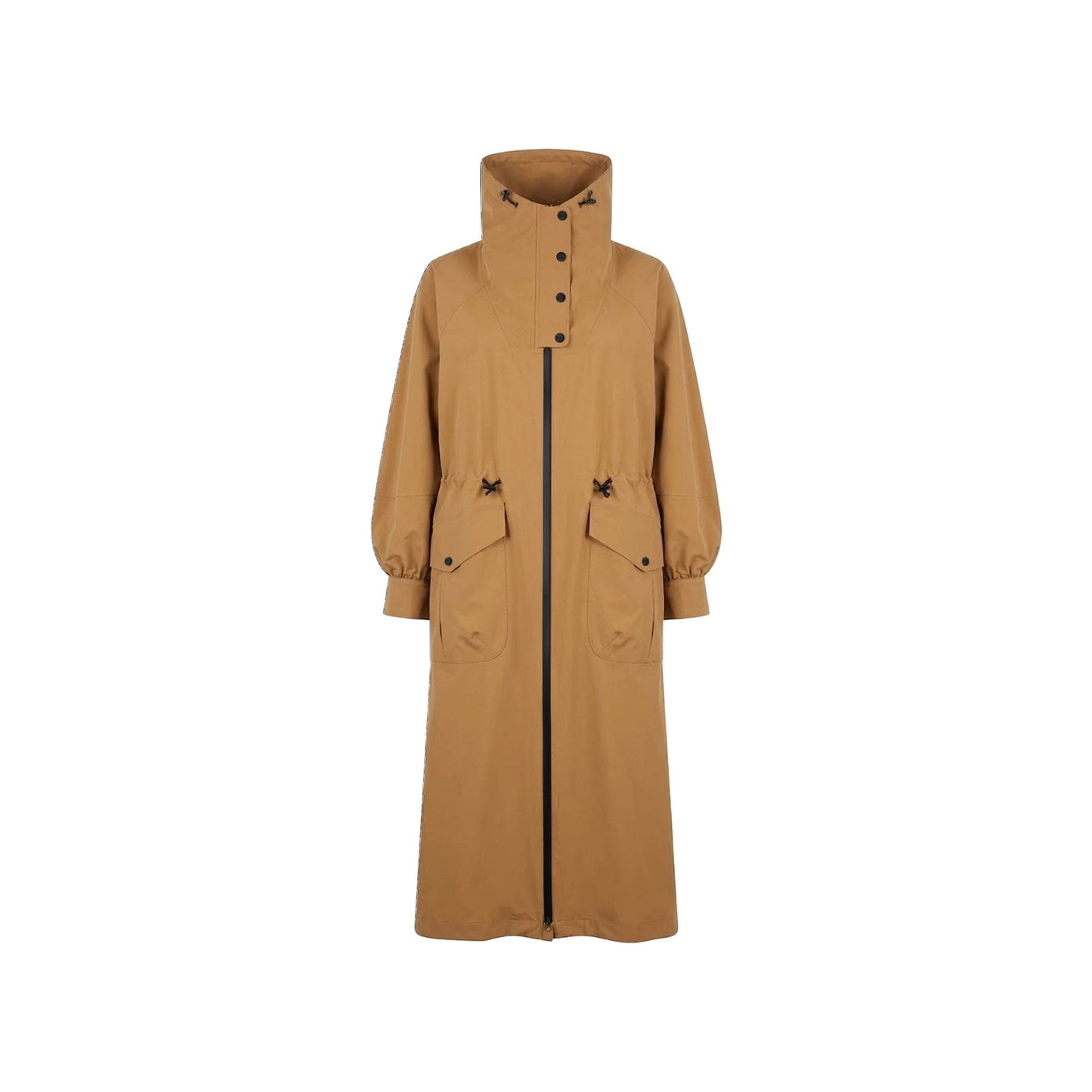 Herno Long Funnel-Neck Trench Coat Women
