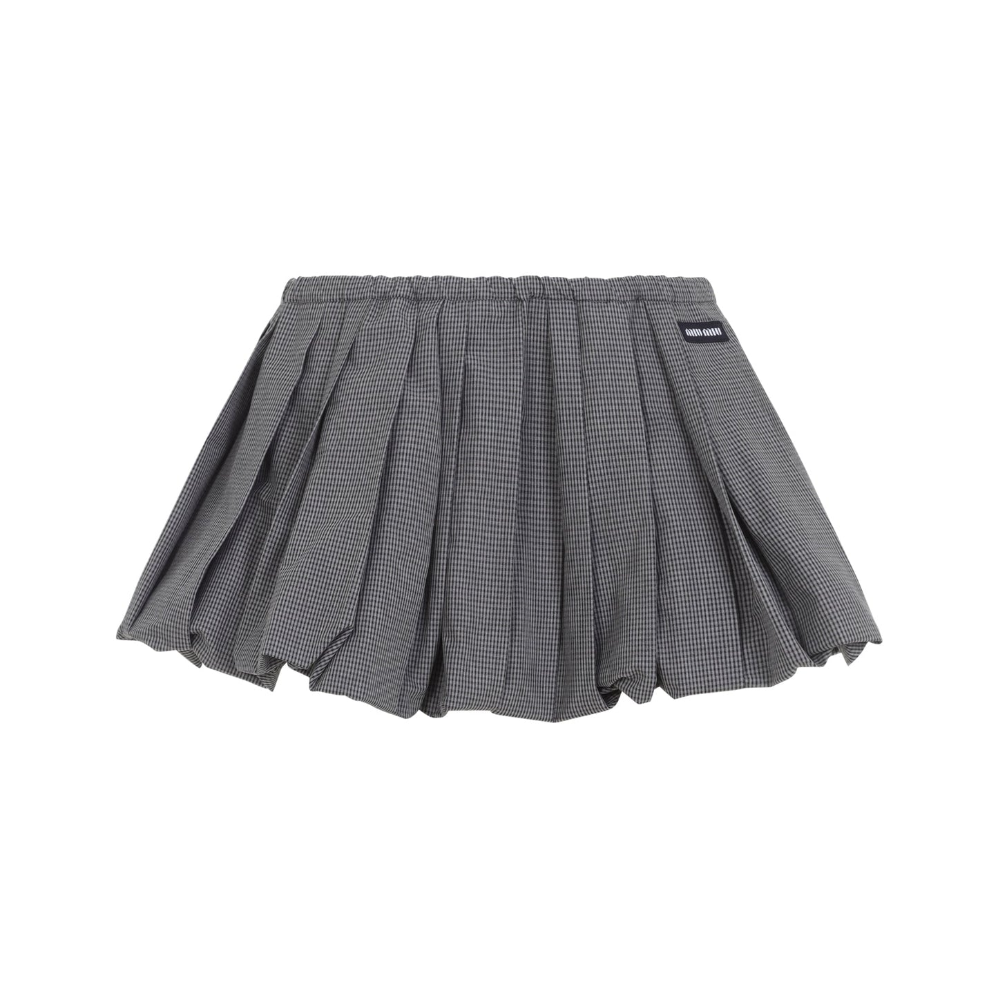Miu Miu Plissé Check Mini Skirt Women