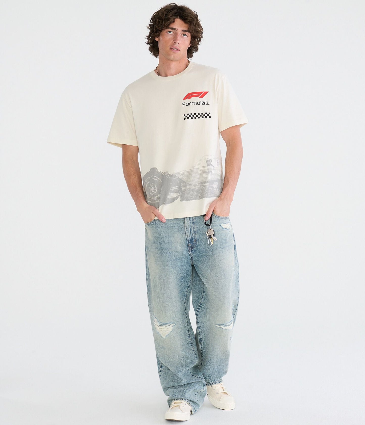 Aeropostale Formula 1 Wraparound Car Relaxed Graphic Tee