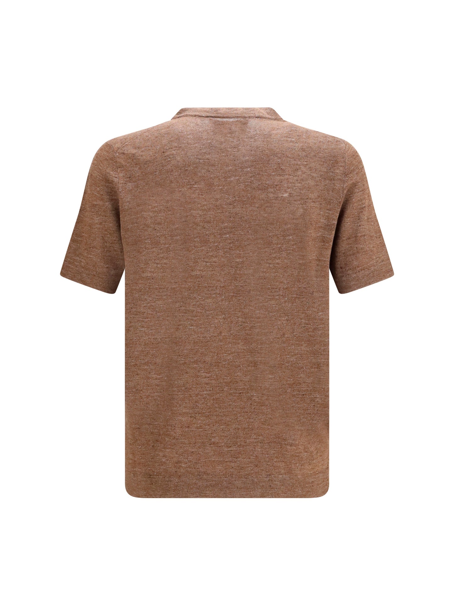 Brunello Cucinelli Men Linen And Cotton Crewneck T-Shirt
