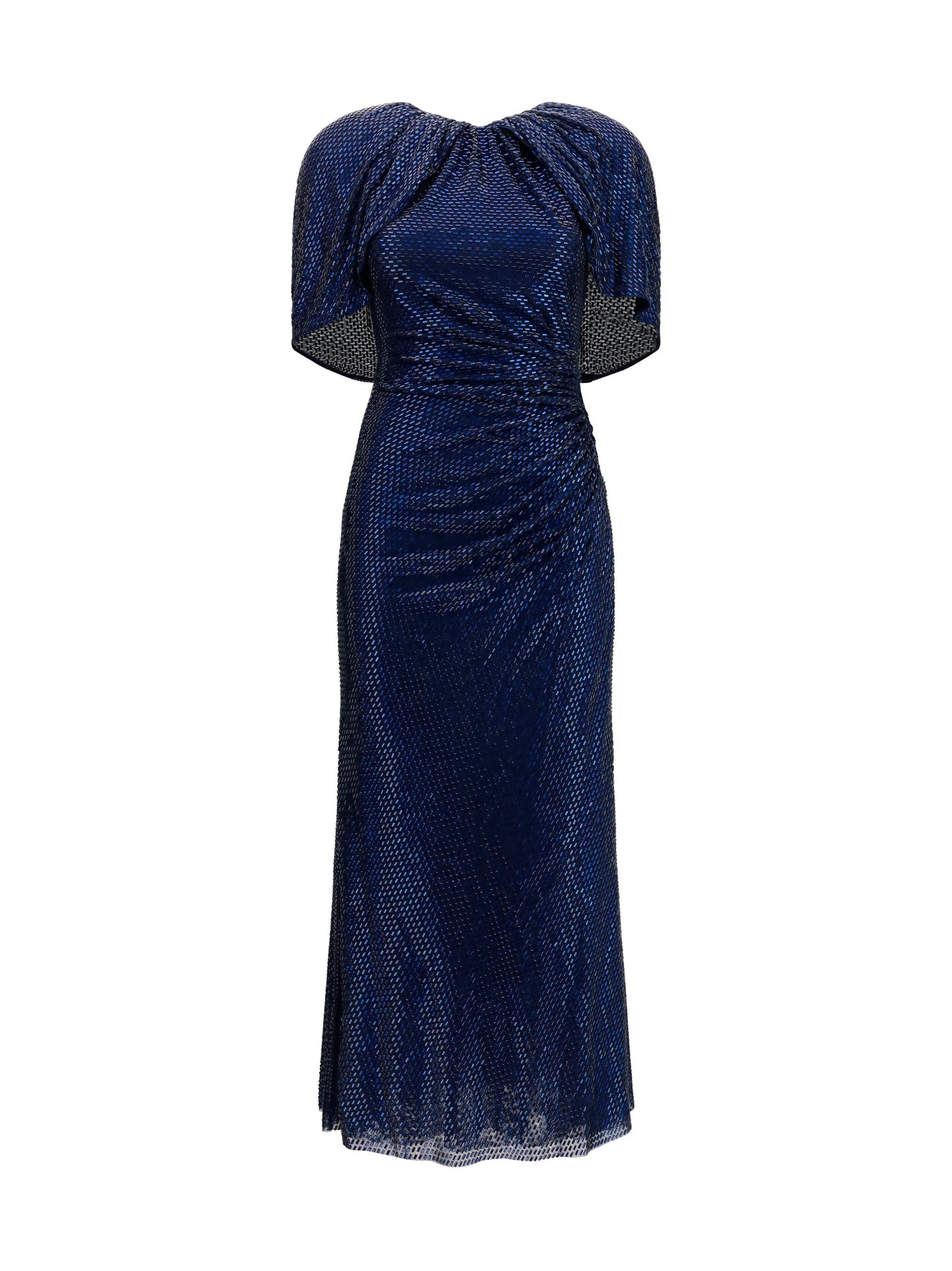 Self-Portrait Women Midi Dress With Cape Sleeves And Crystals