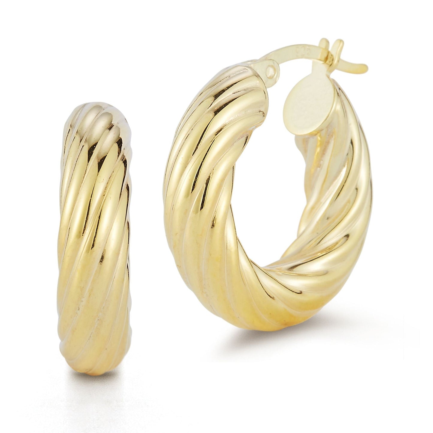 Sterling Silver Bold Twist Hoops