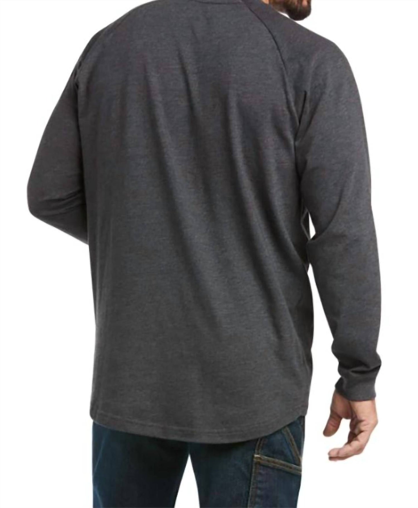 Men's Rebar Cotton Strong Graphic Team Top In Charcoal/green