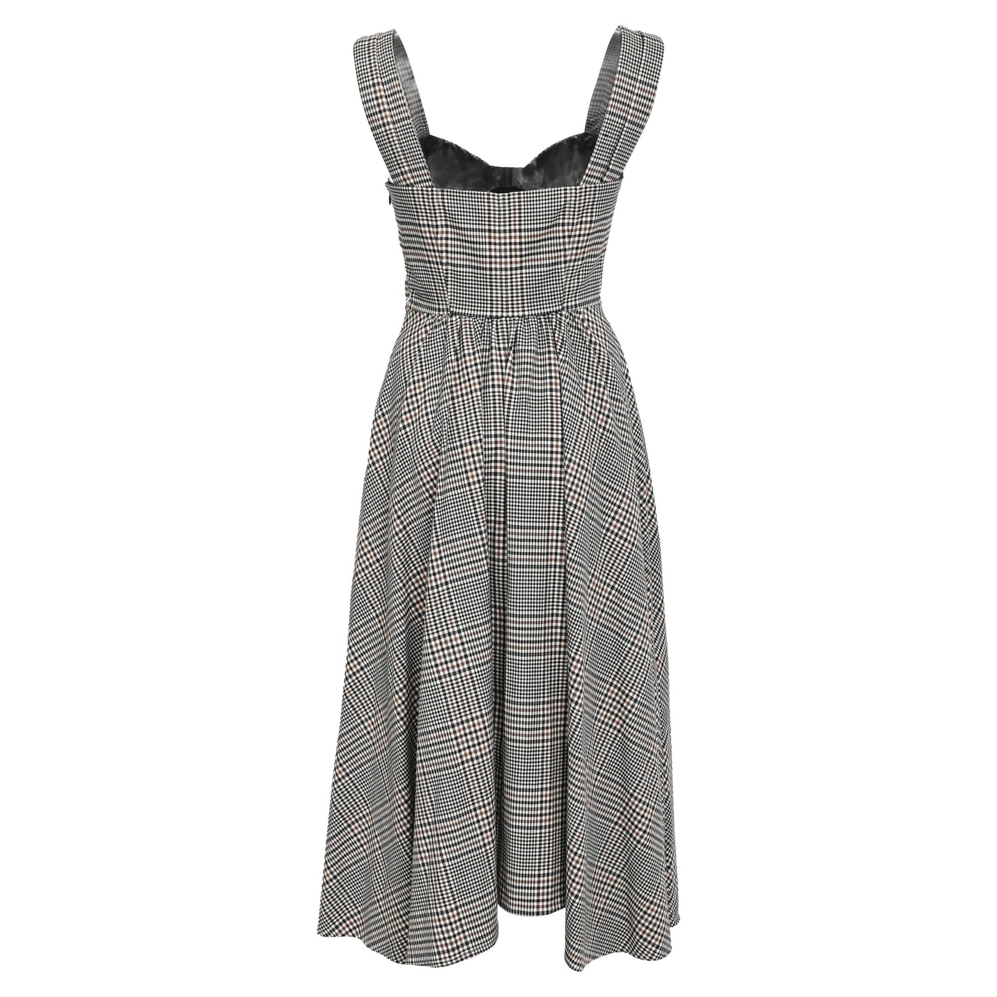 Staud Inda Midi Dress in Grey Polyester