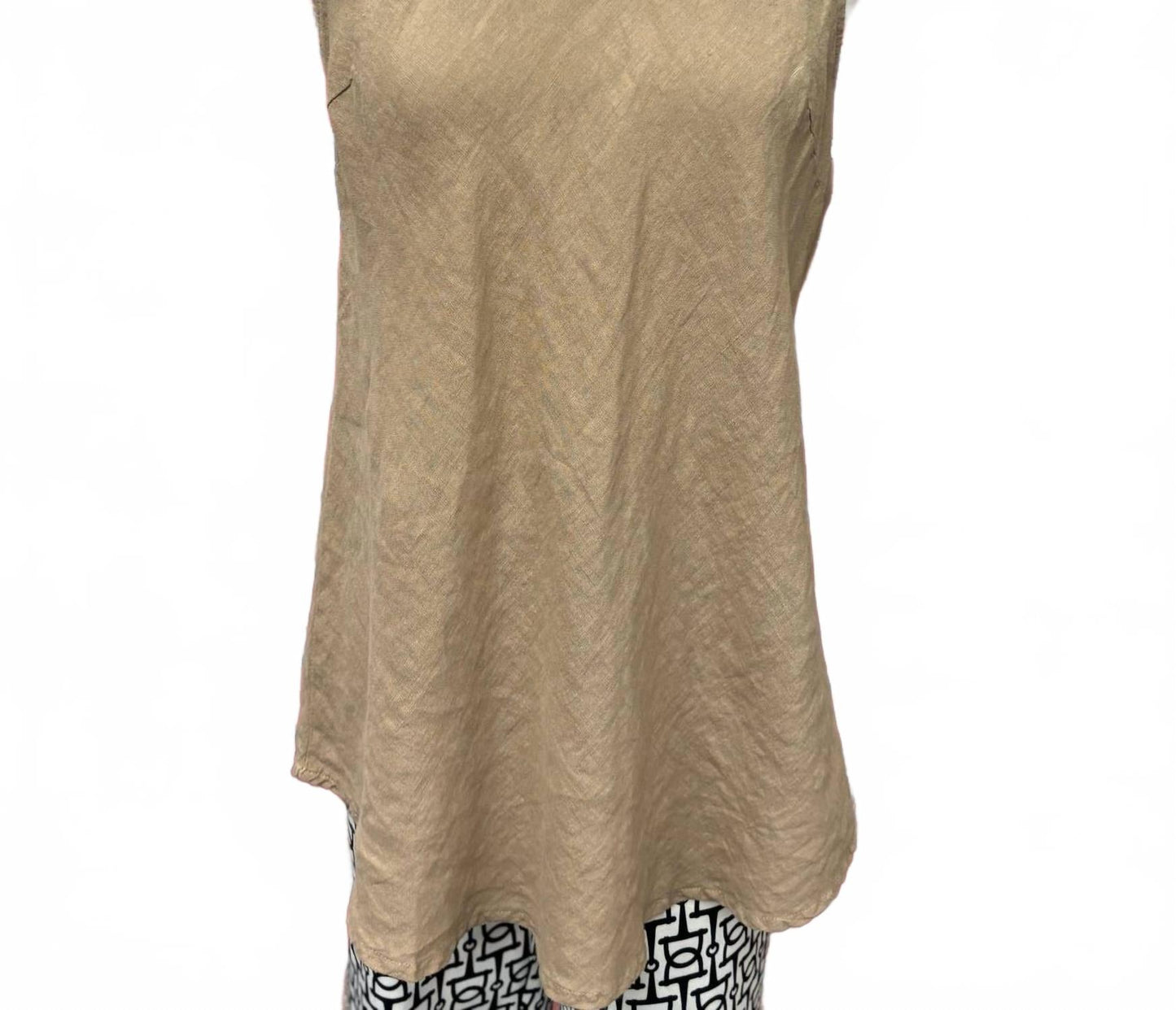 Women's Essential Linen Blend Swing Tank Top In Camel