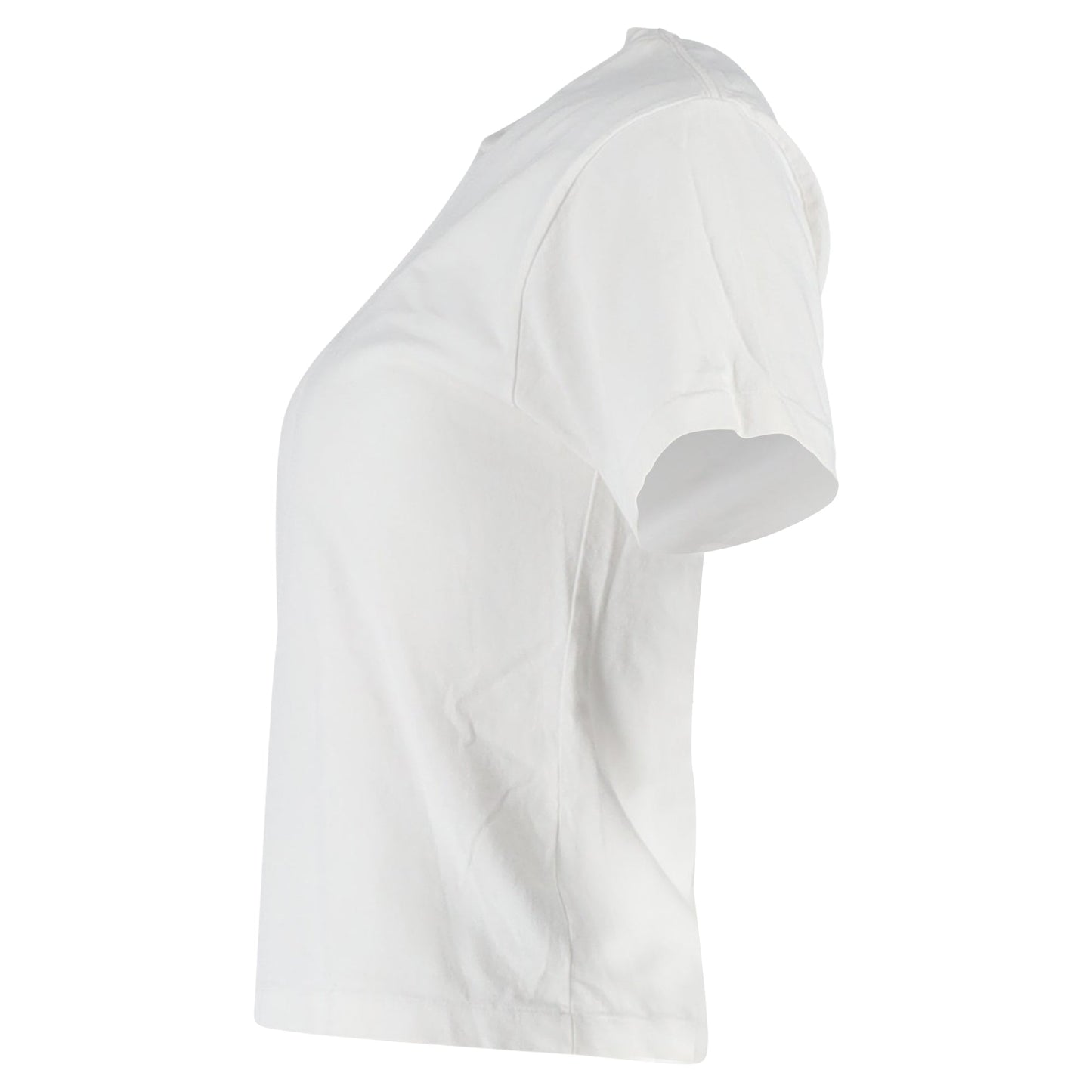 Re/Done Crewneck T-Shirt in White Cotton