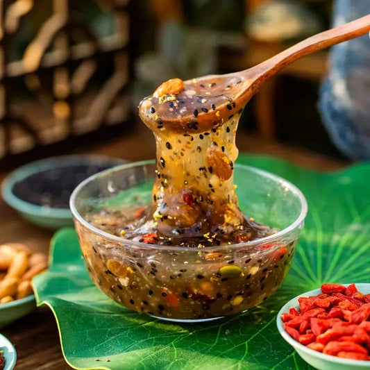 for Lotus Root Powder Soup with Chia Seeds, Osmanthus, Nuts and Fruits, Meal Replacement, Satiating for Lotus Seed Porridge 1 Can Sold by yummies