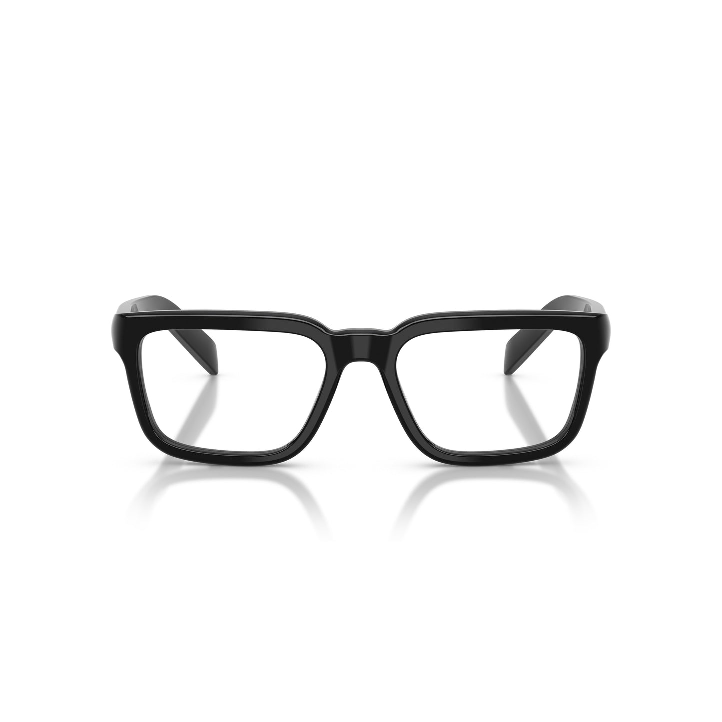 Rectangular Frame Sunglasses With Glossy Black Acetate Finish